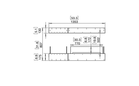Ecosmart Fire Flex 50IL.BX1 Island Fireplace Insert - Black Finish / Black Burner - ESF.FX.50IL.BX1.B